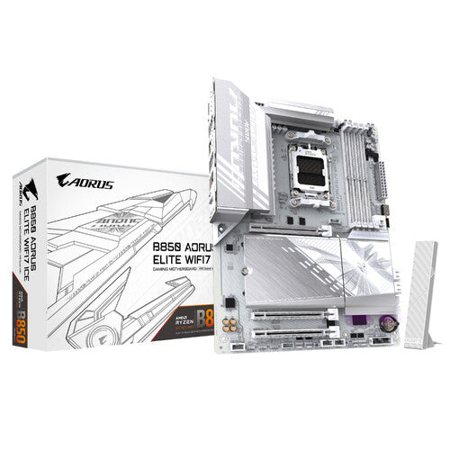 TARJETA MADRE GIGABYTE B850 A ELITE WF7 ICE / SOCKET AMD AM5 / DDR5 8200 MT/S / WIFI 7 / BT 5.4 / ATX / GAMER TARJETA MADRE GIGABYTE B850 A ELITE WF7 ICE / SOCKET AMD AM5 / DDR5 8200 MT/S / WIFI 7 / BT 5.4 / ATX / GAMER
